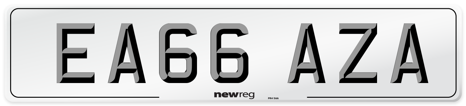EA66 AZA Number Plate from New Reg